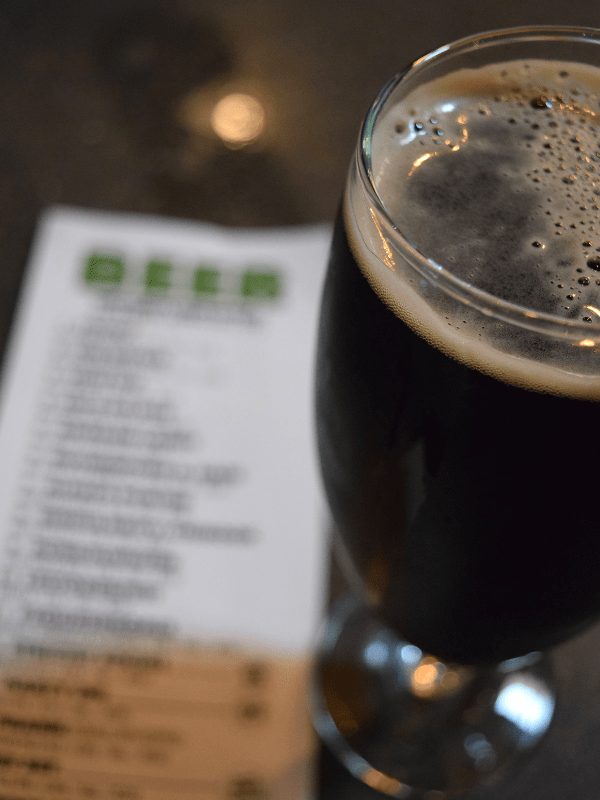 Alpaca Porter and beer list at Community Beer Works, Buffalo, NY