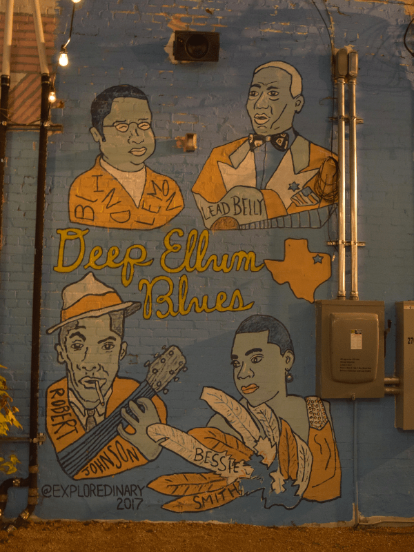Deep Ellum Blues mural in Deep Ellum, Dallas