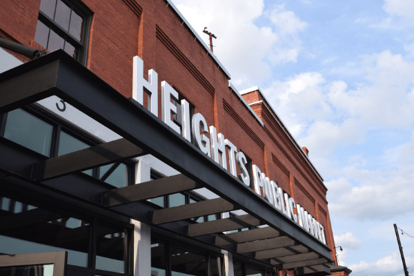 The entrance to Heights Public Market in Tampa's Armature Works